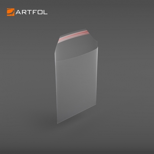 torebka z klapką i klejem ze ściętymi rogami